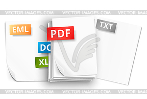 Paper sheet icons - vector clipart