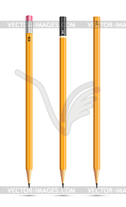 Three pencils - vector image