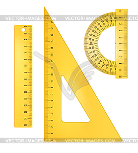 Ruler instruments - vector image