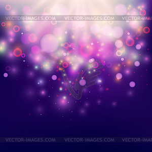 Purple Abstract Backdrop Bokeh Background - vector clip art