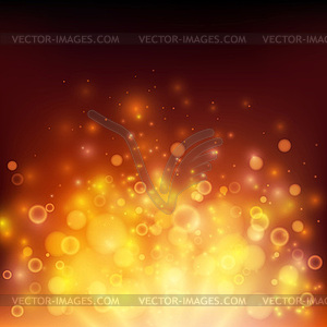 Abstract fire bokeh. background - vector clip art