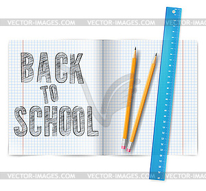 Back to school - stock vector clipart