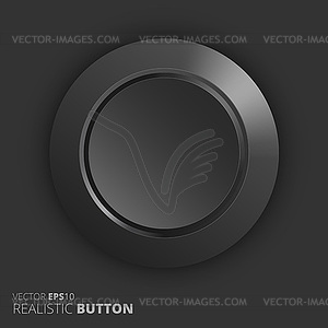Plastic button - vector clipart / vector image