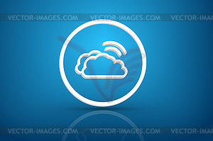 Clouds with Wifi symbol - vector image