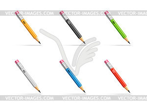 Pencils set - vector EPS clipart