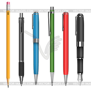 Pens and pencil - vector clipart