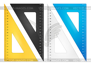Triangle ruler set - vector clip art