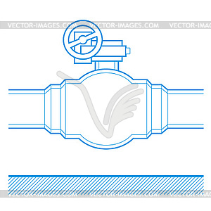 Industrial tap - stock vector clipart