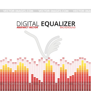 Graphic equalizer background - vector clip art