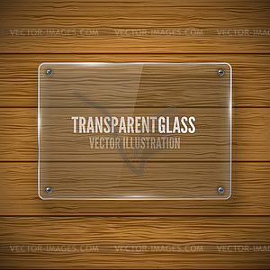 Glass framework and wood texture - vector image