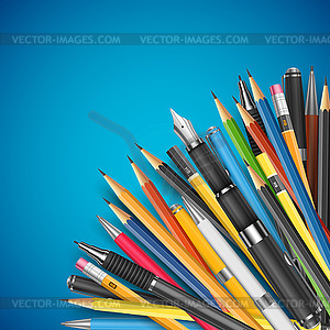 Mass pencils - vector clipart / vector image