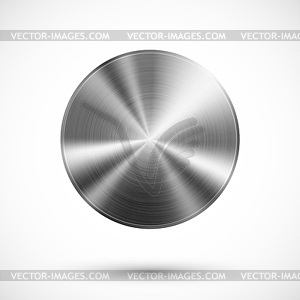 Circle button metal - vector clip art