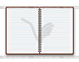 Open notebook - vector clipart