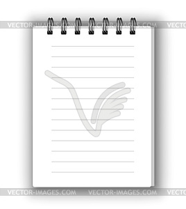 Vertical notebook - royalty-free vector clipart