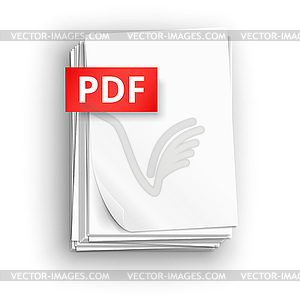 PDF paper sheet icons - vector image