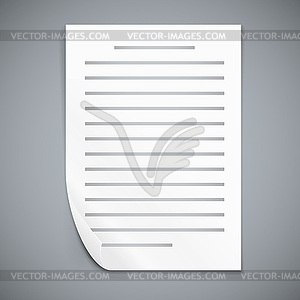 Empty paper three sheets - vector image