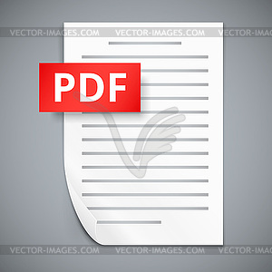 PDF paper sheet icons - vector image