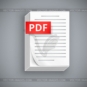 PDF paper sheet icons - vector clipart