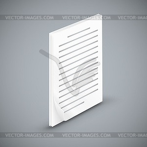 Paper sheet icons - vector clip art