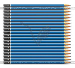 Blue pencils set - vector clipart