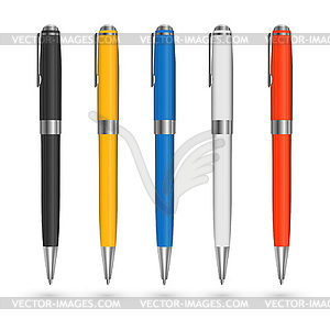 Colored pens - vector image