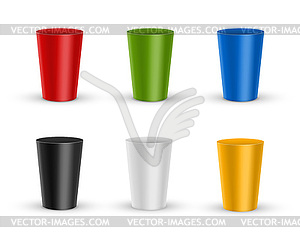 Plastic glass - vector clip art