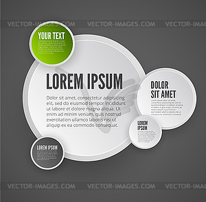 Modern business circle options banner - vector image