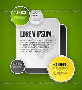 Modern business circle options banner - vector clip art