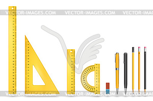 Ruler instruments - vector image