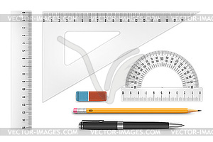 Ruler instruments - vector clip art