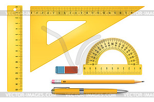 Ruler instruments - vector image