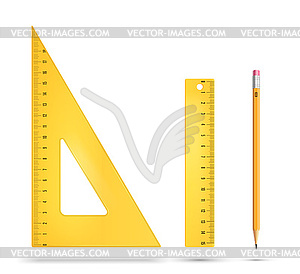 Ruler instruments - vector image