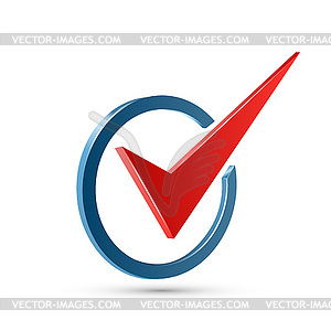 Red check mark - vector image