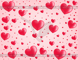 Valentine card hearts background - vector clipart