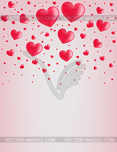 Valentine card hearts background - royalty-free vector image