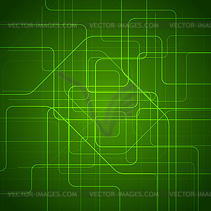 Abstract lines, technology blue background - vector clip art