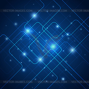 Hi-tech blue abstract - vector clipart