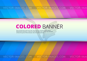 Rainbow background with banner place - vector image