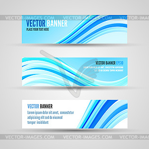 Banners blue ocean - vector EPS clipart