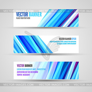 Banners blue ocean - vector image