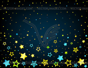 Cartoon star colored background - vector clipart