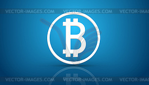 Bitcoin blue background - vector image