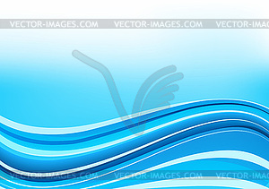 Blue and white waves background - royalty-free vector image