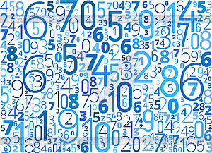 Background of numbers - stock vector clipart