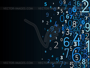 Background of numbers - vector clipart