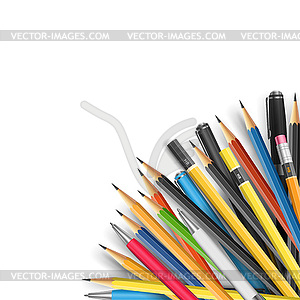 Mass pencils - vector image