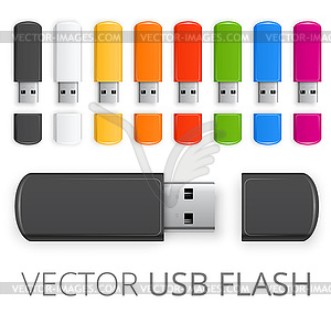 Цветные USB флэш- - клипарт