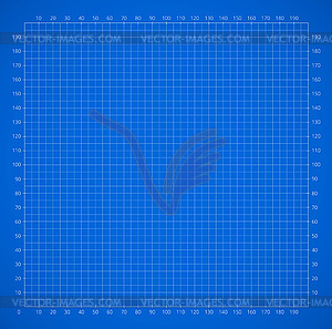 Scientific engineering grid paper with scale - vector image