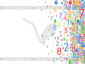 Background of numbers - vector clip art