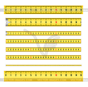Measuring tape for tool roulette - vector image